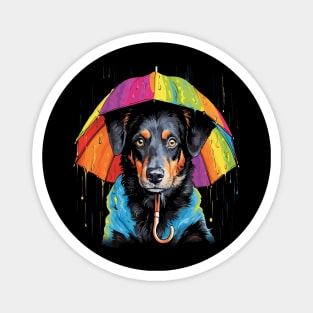 Akbash Rainy Day With Umbrella Magnet